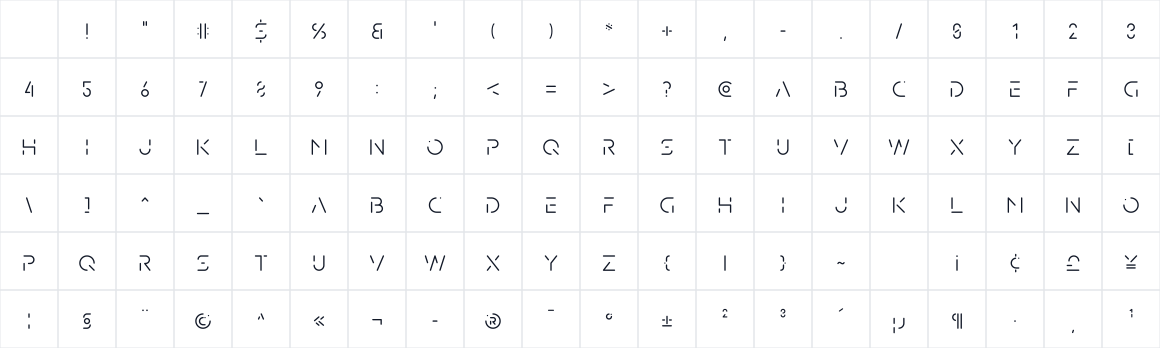 The first characters in 26F Galaxy Sans