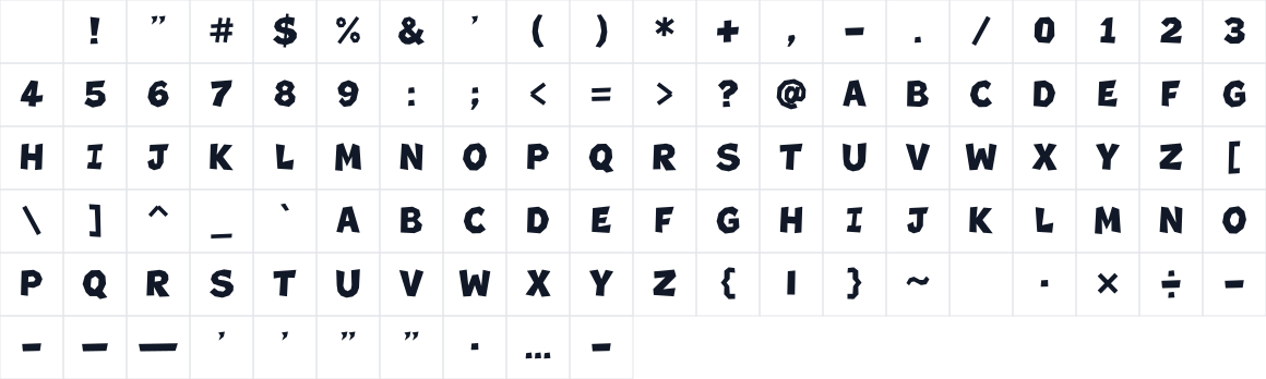 The first characters in 40 Yaks