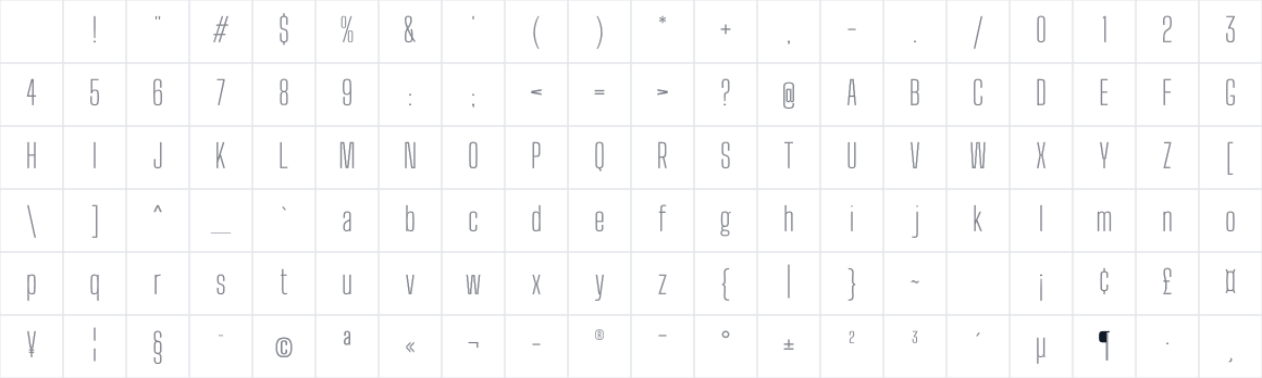 The first characters in Big Shoulders Inline Text SC