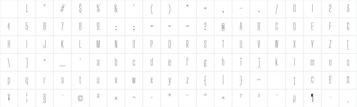 The first characters in Big Shoulders Stencil Display