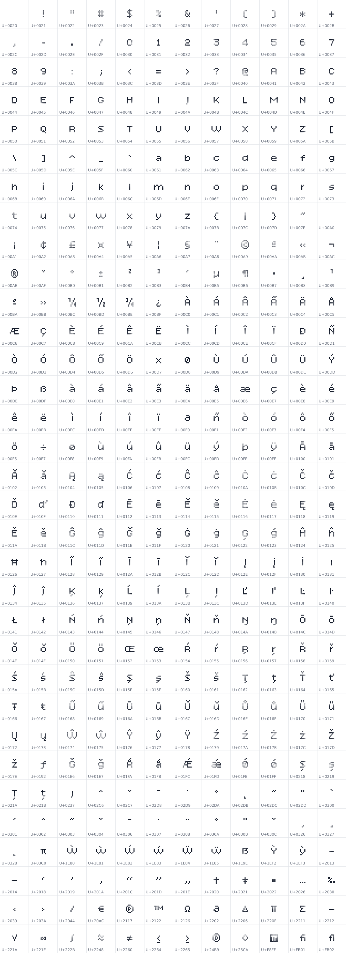 All 396 characters in Bitcount Prop Single Ink