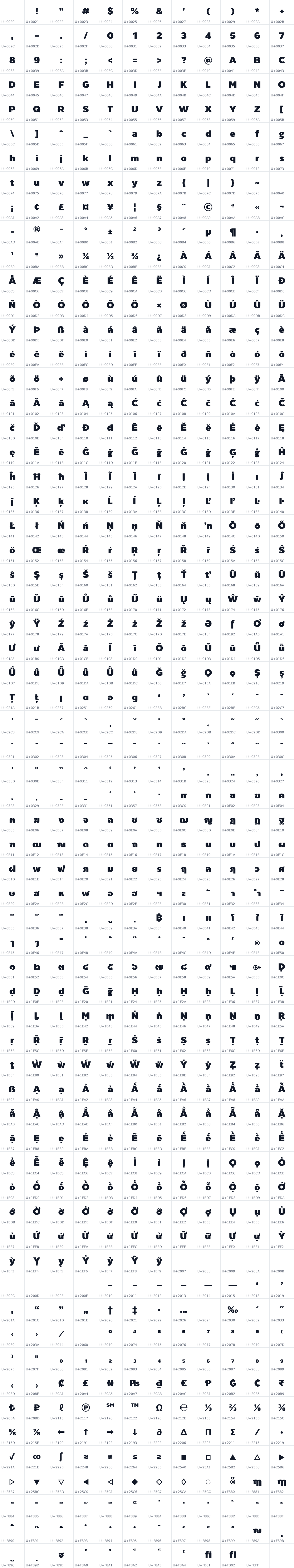 All 767 characters in BoonTook