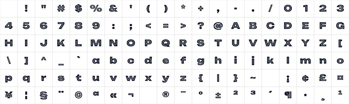 The first characters in Bound Inline