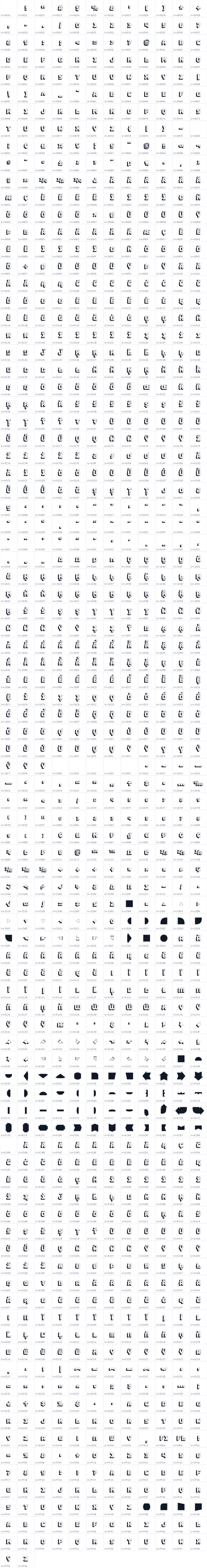 All 1082 characters in Bungee Shade