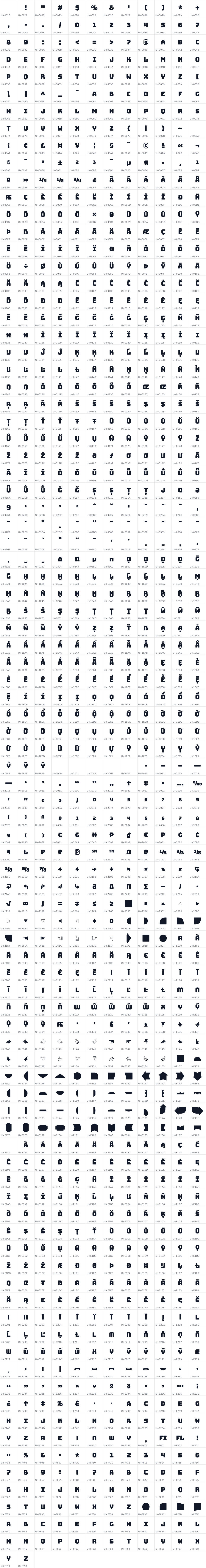 All 1082 characters in Bungee Spice