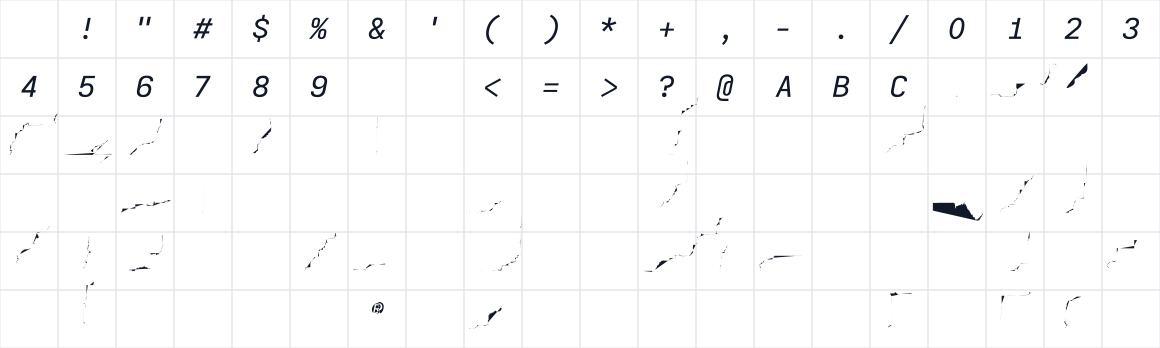 The first characters in CambridgeSans-Italic[wght]