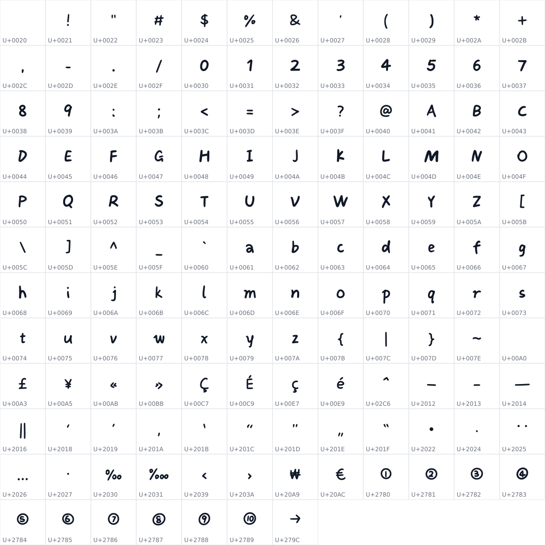 All 139 characters in Diaane