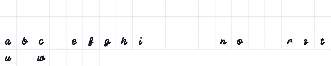 The first characters in Educational Script Square