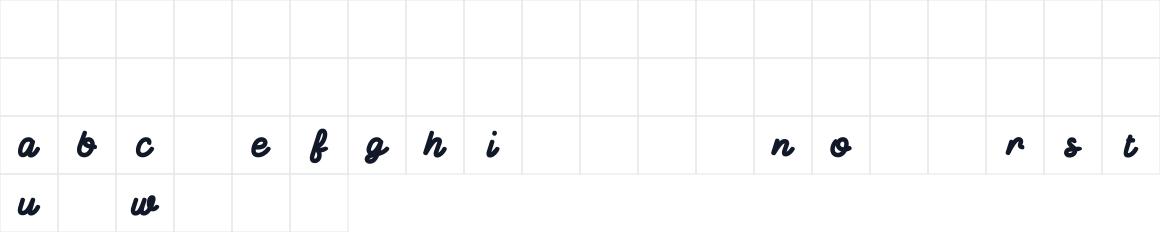 The first characters in Educational Script