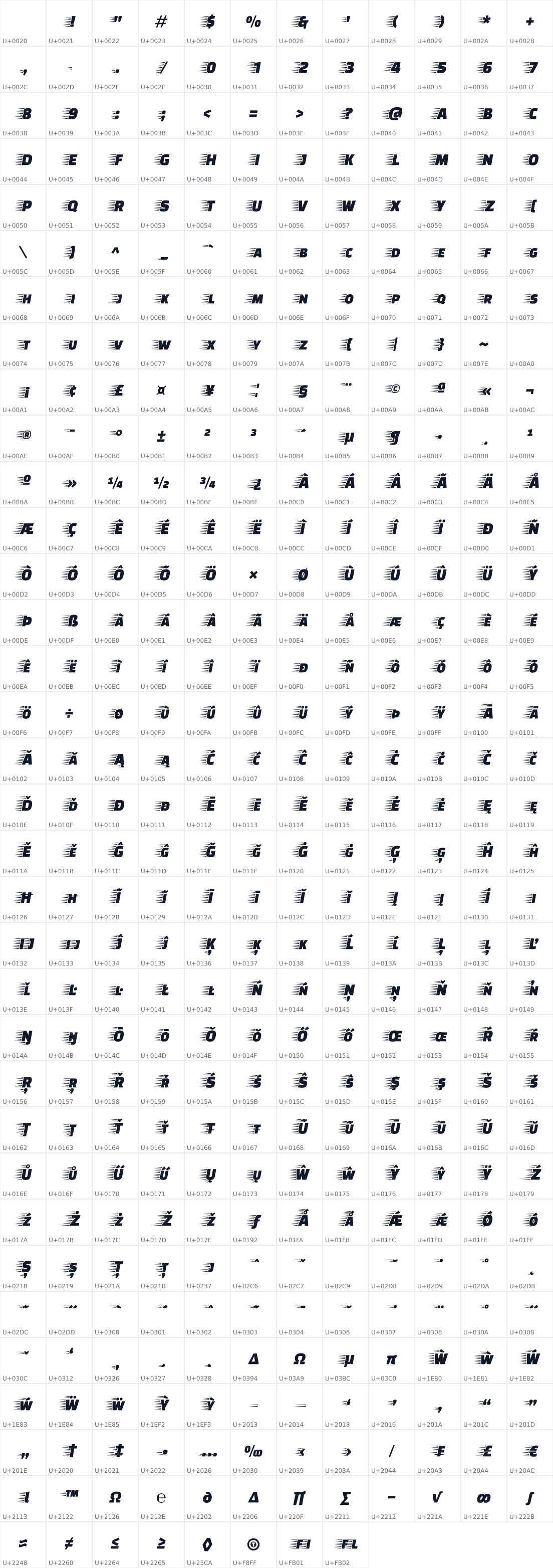 All 404 characters in Faster One