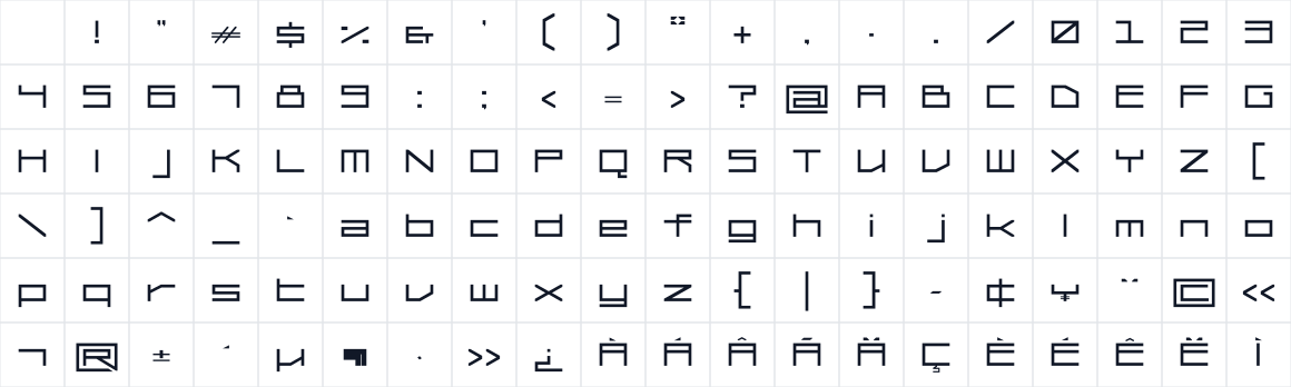 The first characters in Ferrite Core DX