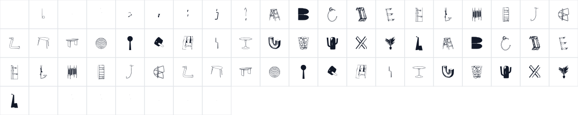 The first characters in Flatpack