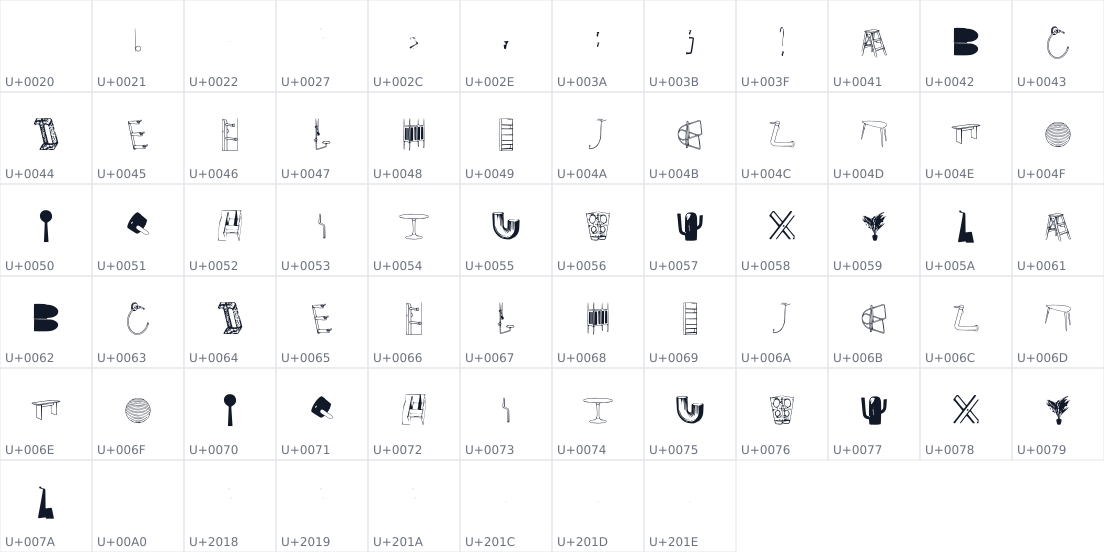 All 68 characters in Flatpack