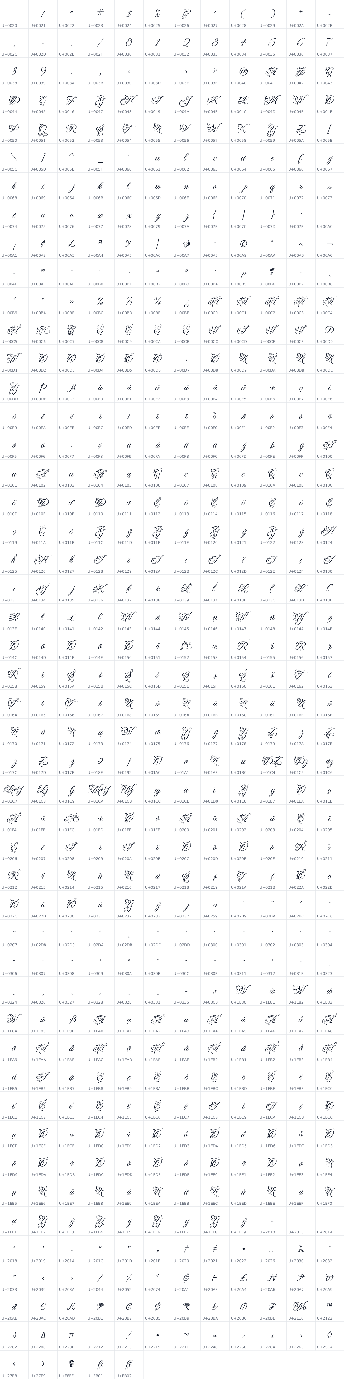 All 569 characters in Fleur De Leah
