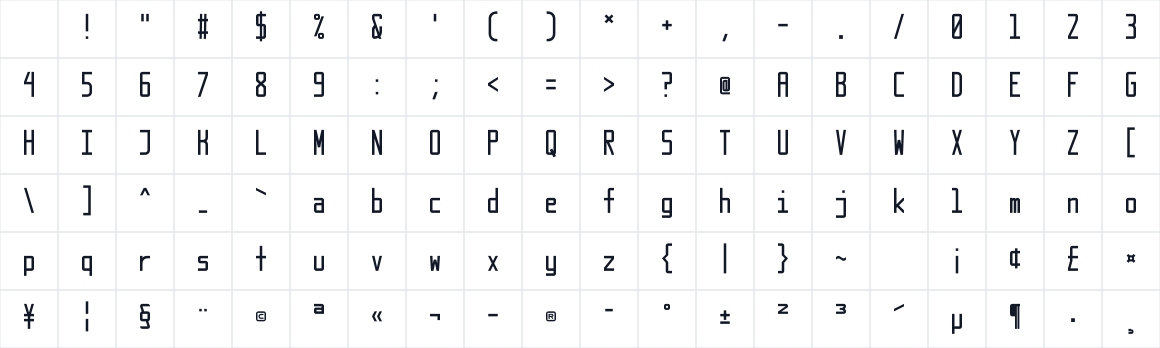 The first characters in Fondation Mono