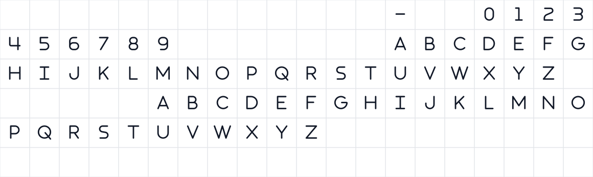 The first characters in Font Awesome 7 Free