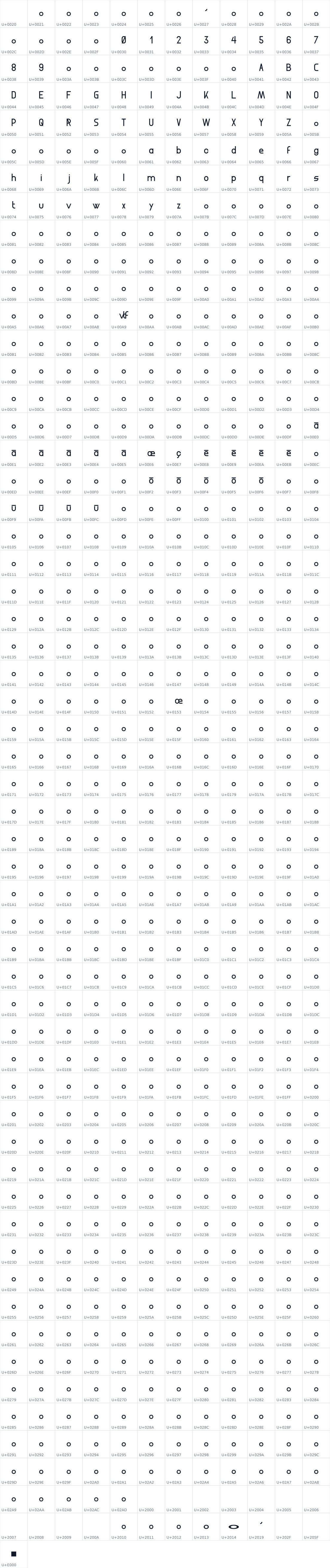 All 673 characters in format_1452-webfont