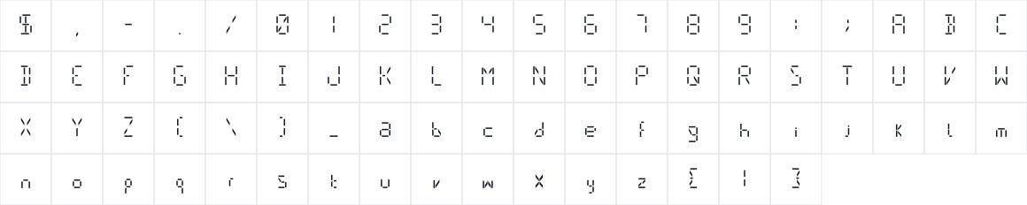 The first characters in FourteenSegment
