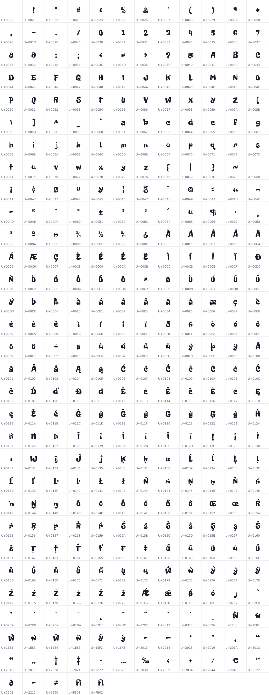All 365 characters in Freckle Face