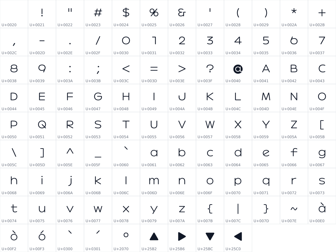 All 105 characters in G8321