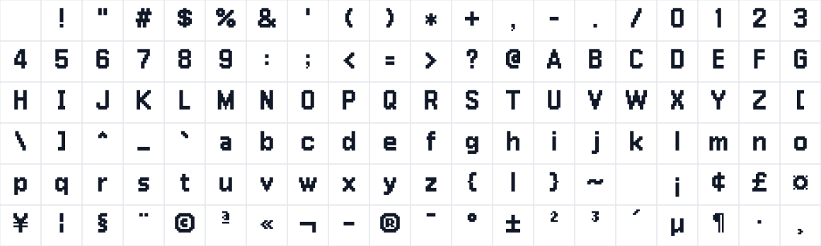 The first characters in Galmuri11