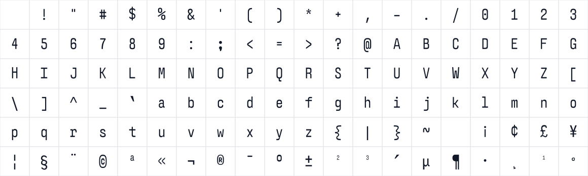 The first characters in Hasubi Mono