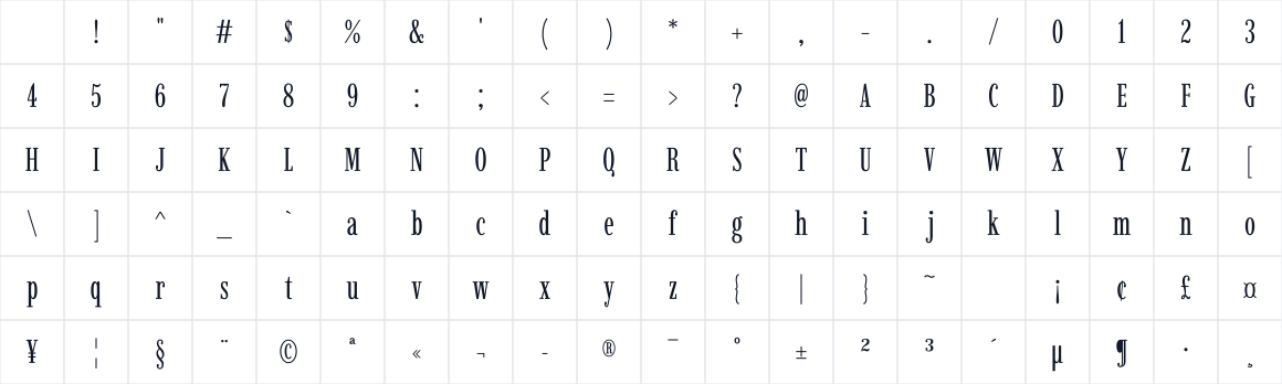 The first characters in Imbue 10pt
