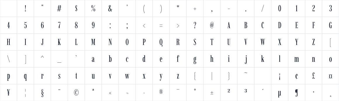 The first characters in Imbue 50pt