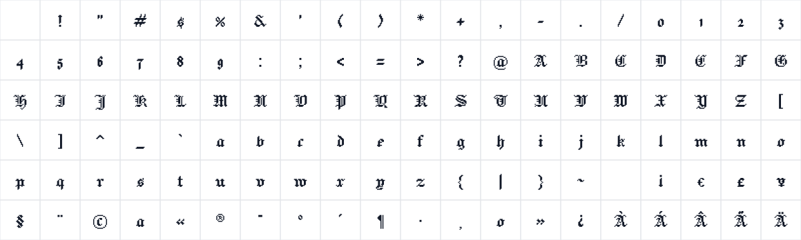 The first characters in Jacquard 12