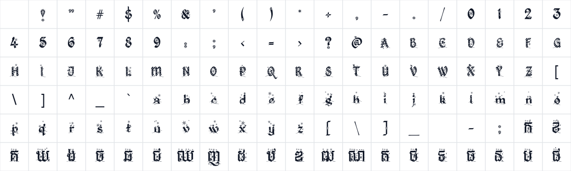 The first characters in kh CN Star