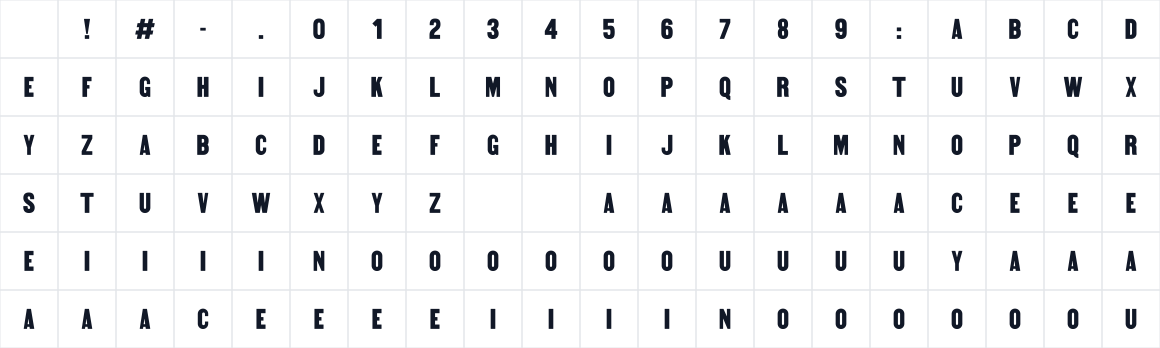 The first characters in King Sans