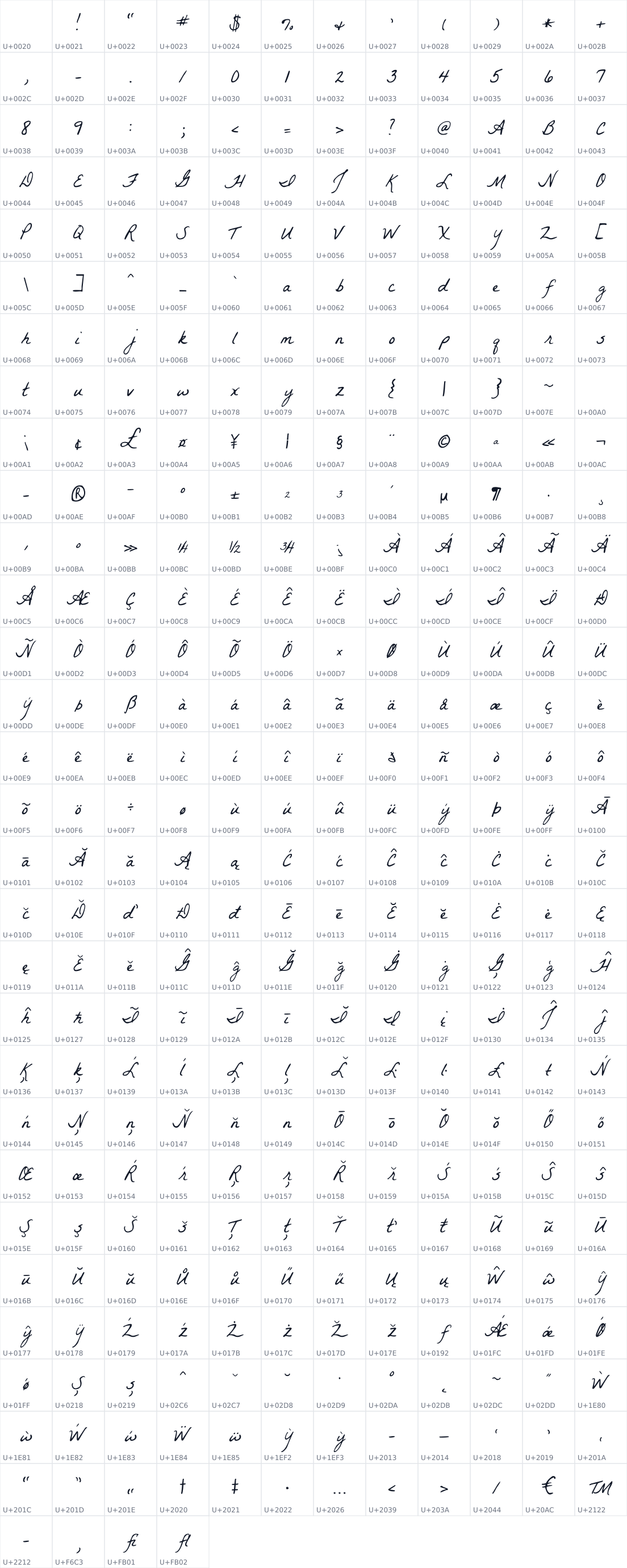 All 352 characters in La Belle Aurore