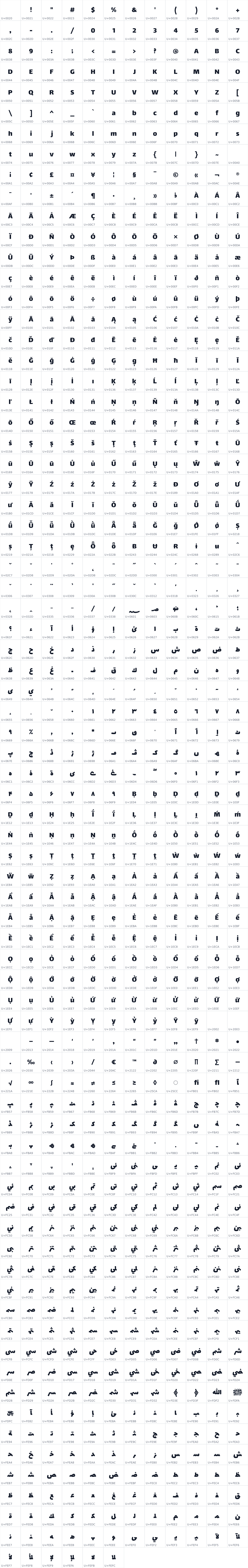 All 906 characters in Lalezar
