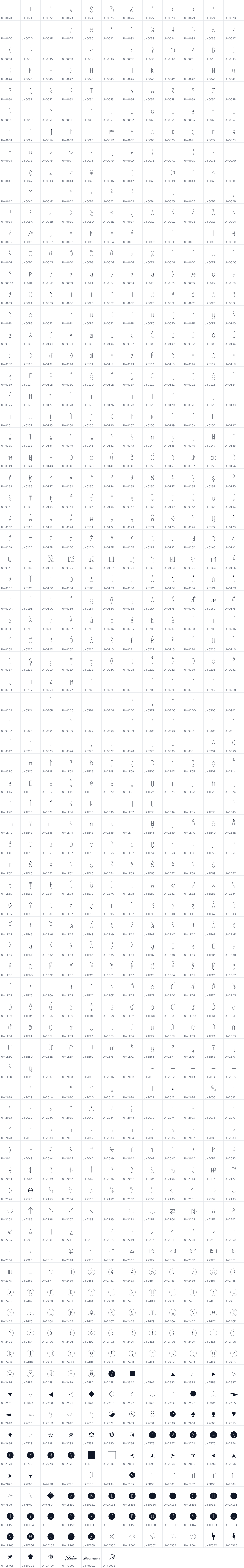 All 918 characters in Libertine Super