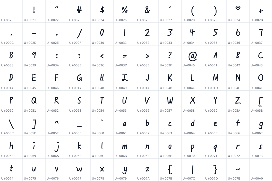 All 96 characters in love my AL4