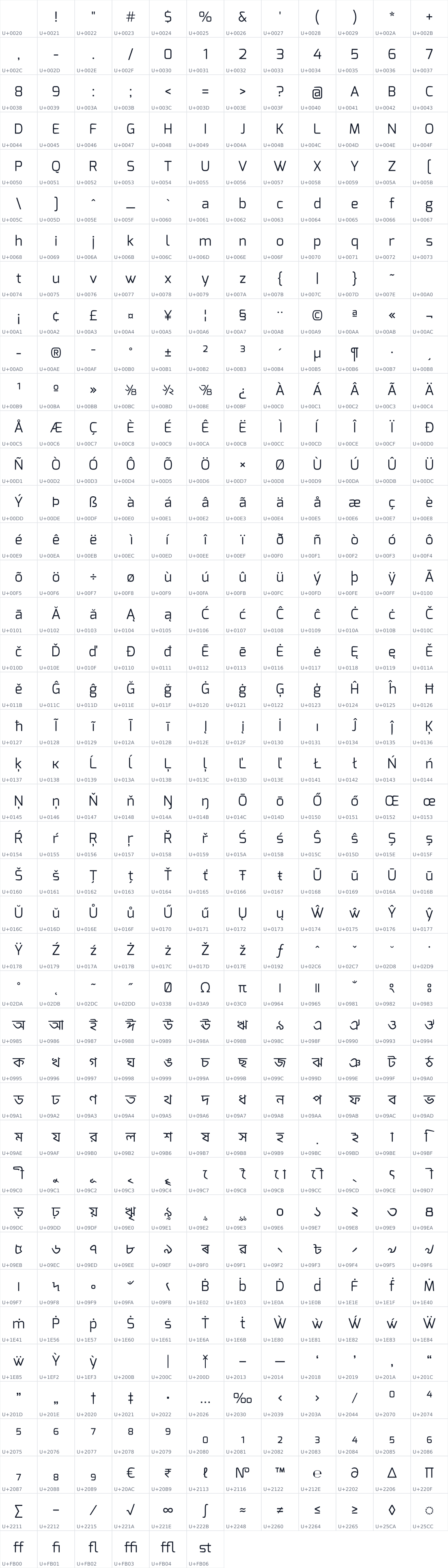 All 498 characters in Mina