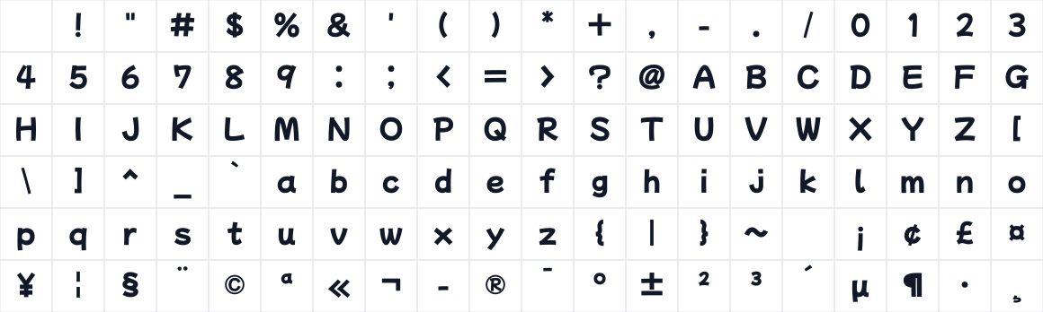 The first characters in Mochiy Pop One