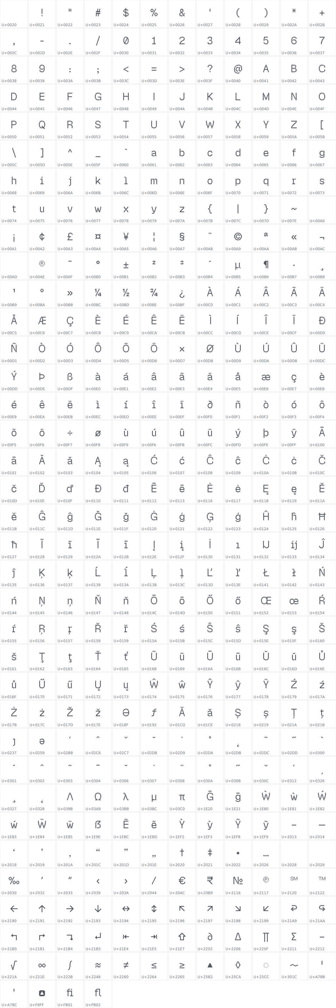 All 424 characters in Namche Shadow Pixel Circle
