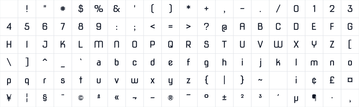 The first characters in Nova Square