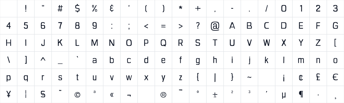 The first characters in Obliquay