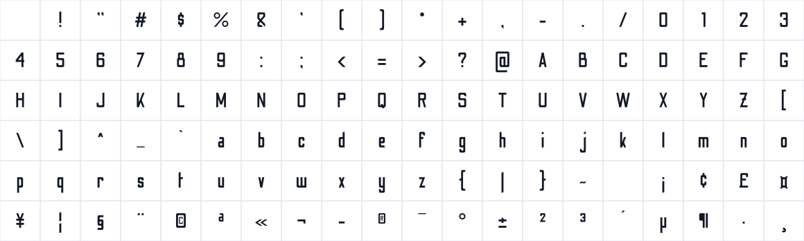 The first characters in Odibee Sans