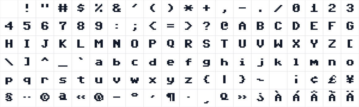 The first characters in Ogonek 64 Sans