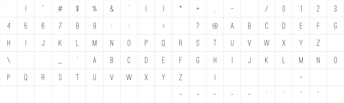 The first characters in Ostrich Sans