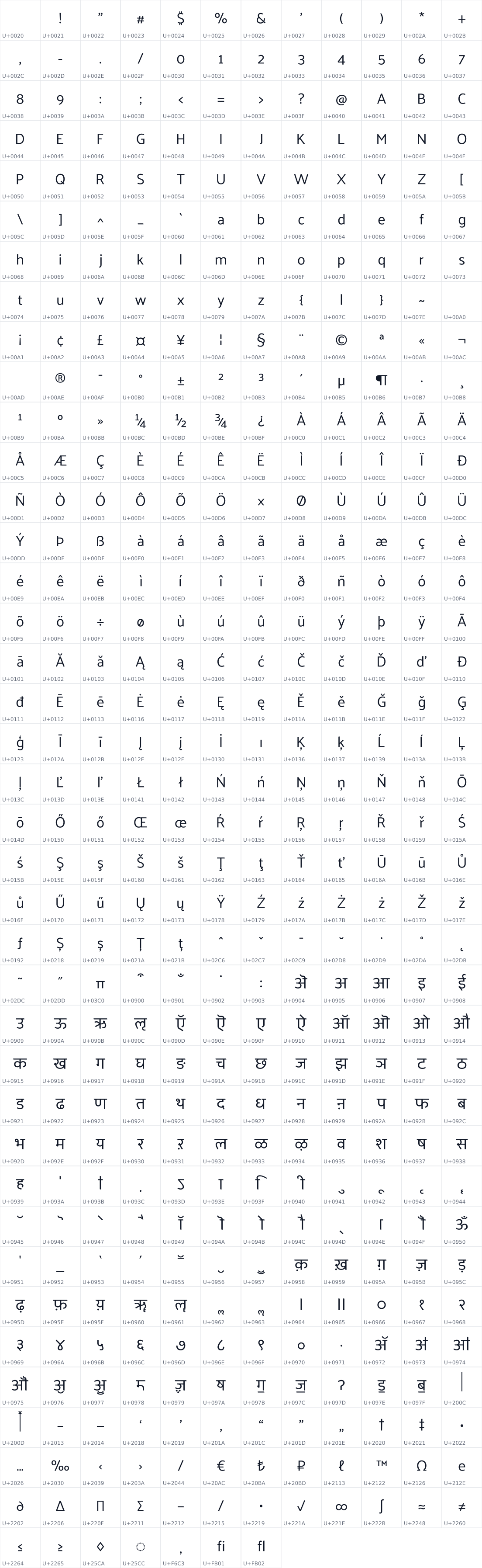 All 463 characters in Palanquin