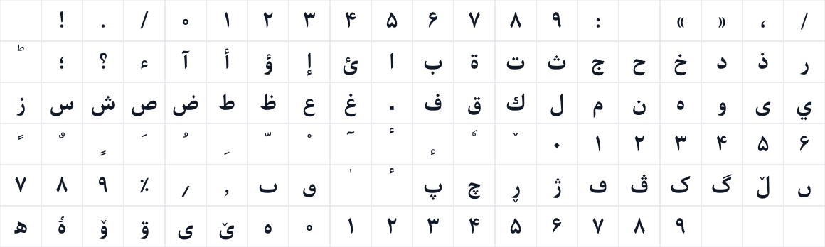 The first characters in Parastoo FD-WOL