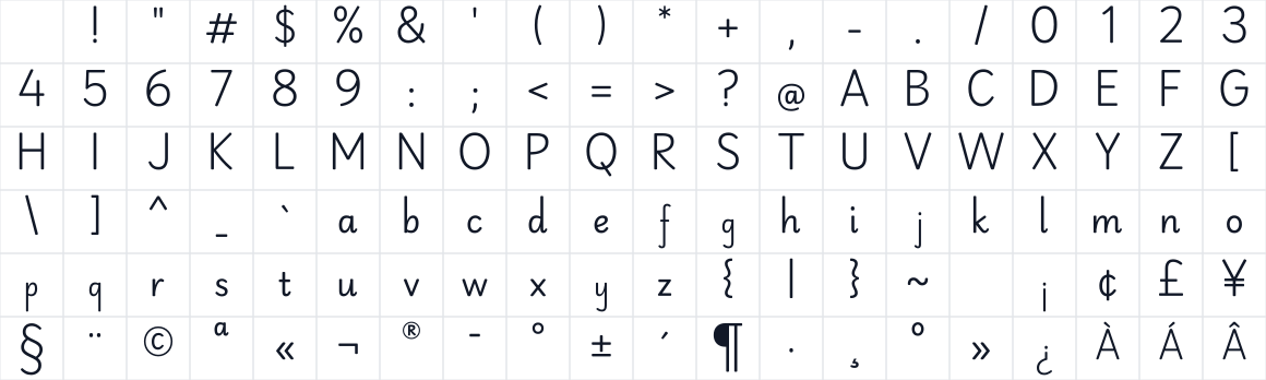 The first characters in Playwrite FR Moderne