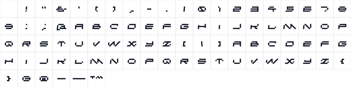 The first characters in Qesper Display
