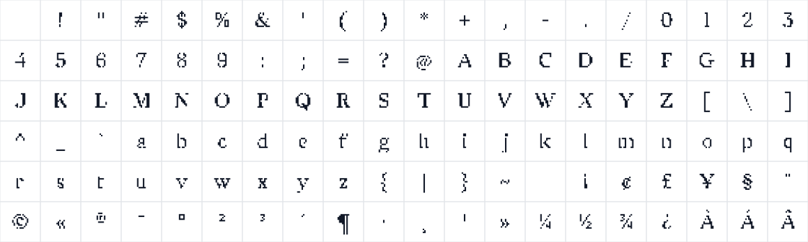 The first characters in Redaction 70