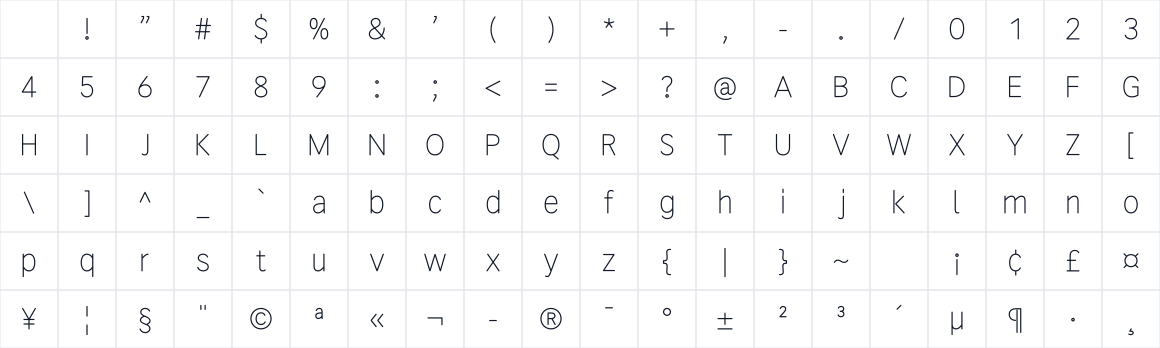 The first characters in Relief SingleLine OTF-SVG