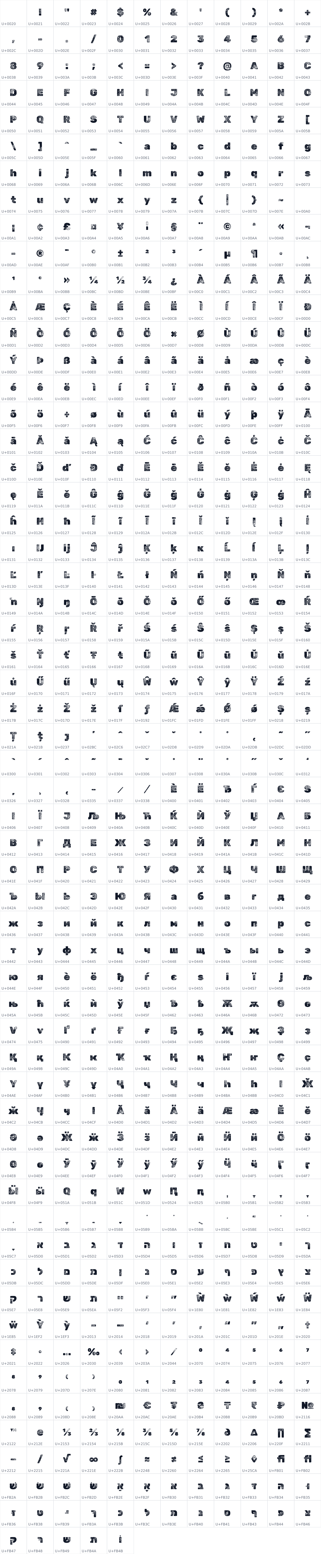 All 689 characters in Rubik Dirt